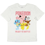 Pokemon Boys Ready to Battle Gen 1 Pokemon Character Kids T-Shirt (10/12, L)