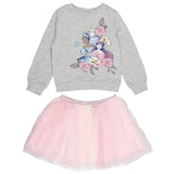 Disney Princess Toddler Girls' Cinderella Ariel Tiana Pullover Top Tutu Set