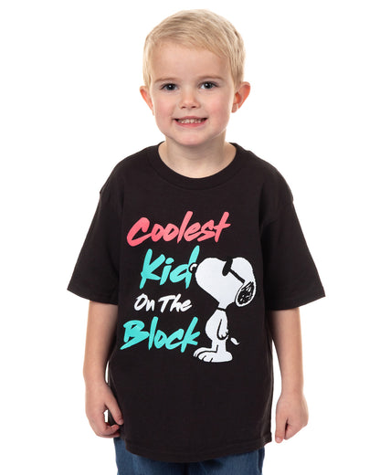 Peanuts T-Shirt Snoopy Coolest Kid On The Block Short Sleeve Graphic Tee