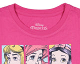 Disney Princess Girls' 3 Princesses 3 Villains Graphic Block T-Shirt Kids