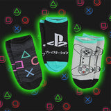 PlayStation Adult Logo  Controller 3 Pack No Show Ankle Socks