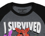 Five Nights at Freddy's Boys' I Survived Raglan Long-Sleeve T-Shirt (L, 14/16)