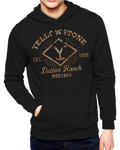 Yellowstone Men's Dutton Ranch Montana Y Brand Pullover Hoodie
