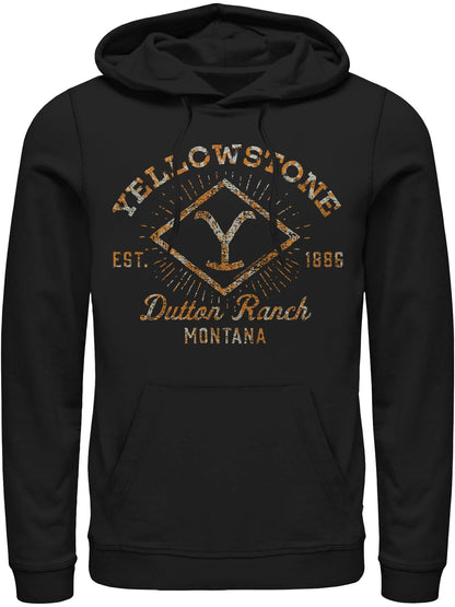 Yellowstone Men's Dutton Ranch Montana Y Brand Pullover Hoodie