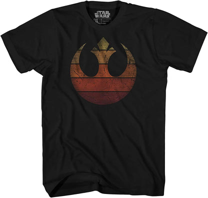 Star Wars Men's Distressed Rebel Alliance Starbird Symbol T-Shirt