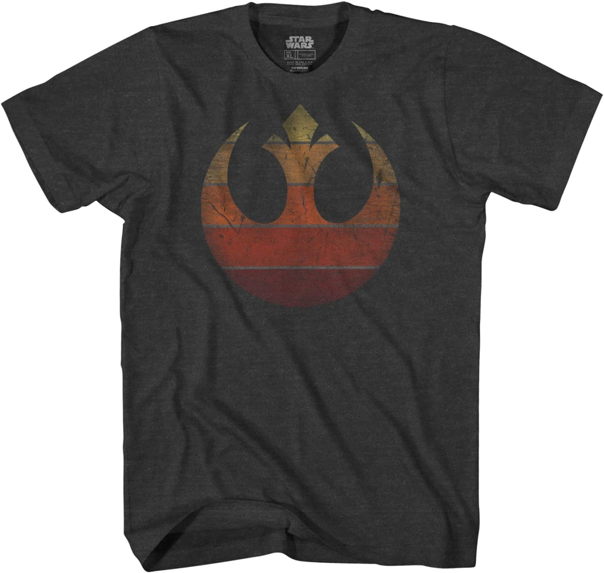 Star Wars Men's Distressed Rebel Alliance Starbird Symbol T-Shirt