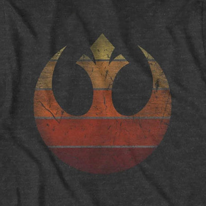 Star Wars Men's Distressed Rebel Alliance Starbird Symbol T-Shirt
