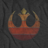 Star Wars Men's Distressed Rebel Alliance Starbird Symbol T-Shirt, X-Large