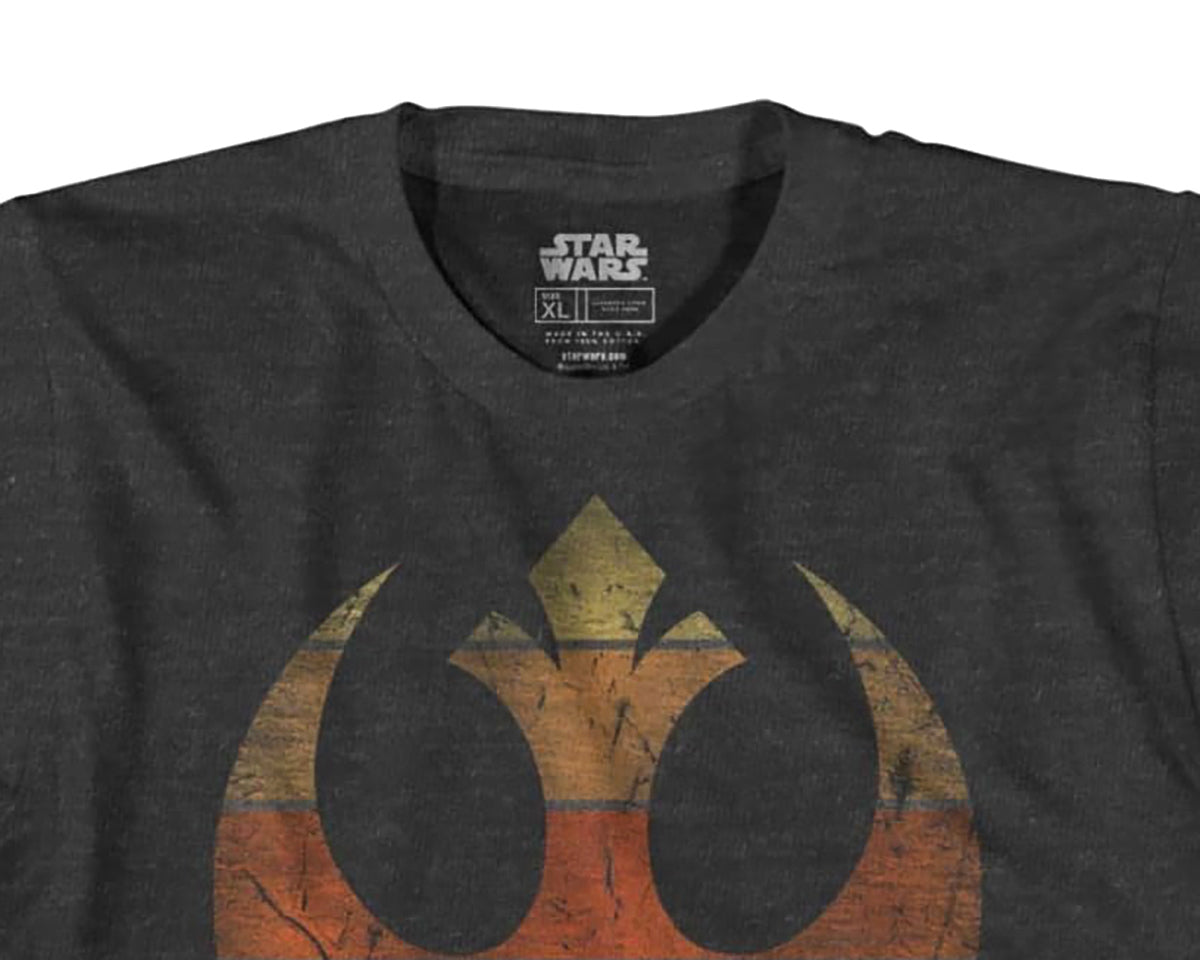 Star Wars Men's Distressed Rebel Alliance Starbird Symbol T-Shirt