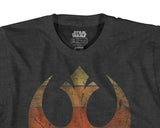 Star Wars Men's Distressed Rebel Alliance Starbird Symbol T-Shirt, Small