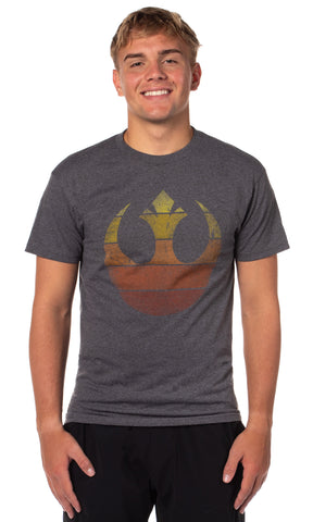 Star Wars Men's Distressed Rebel Alliance Starbird Symbol T-Shirt, Small