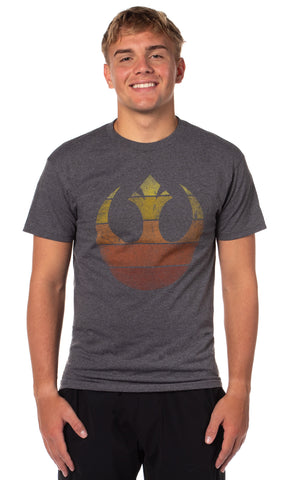 Star Wars Men's Distressed Rebel Alliance Starbird Symbol T-Shirt