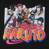 Naruto Shippuden Men's Red Dragon Character Collage Graphic Print T-Shirt Adult