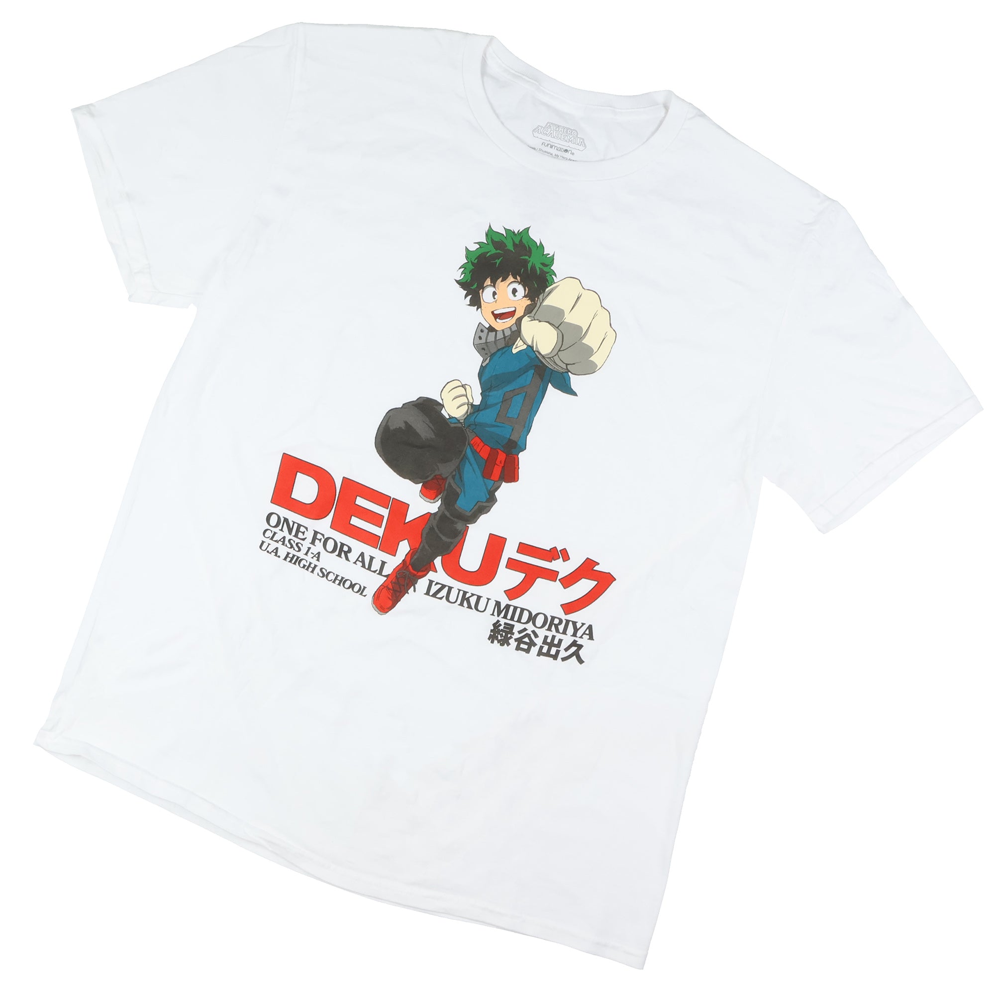 My Hero Academia Shirt Men's Izuku Midoriya Punch Short Sleeve Graphic Tee