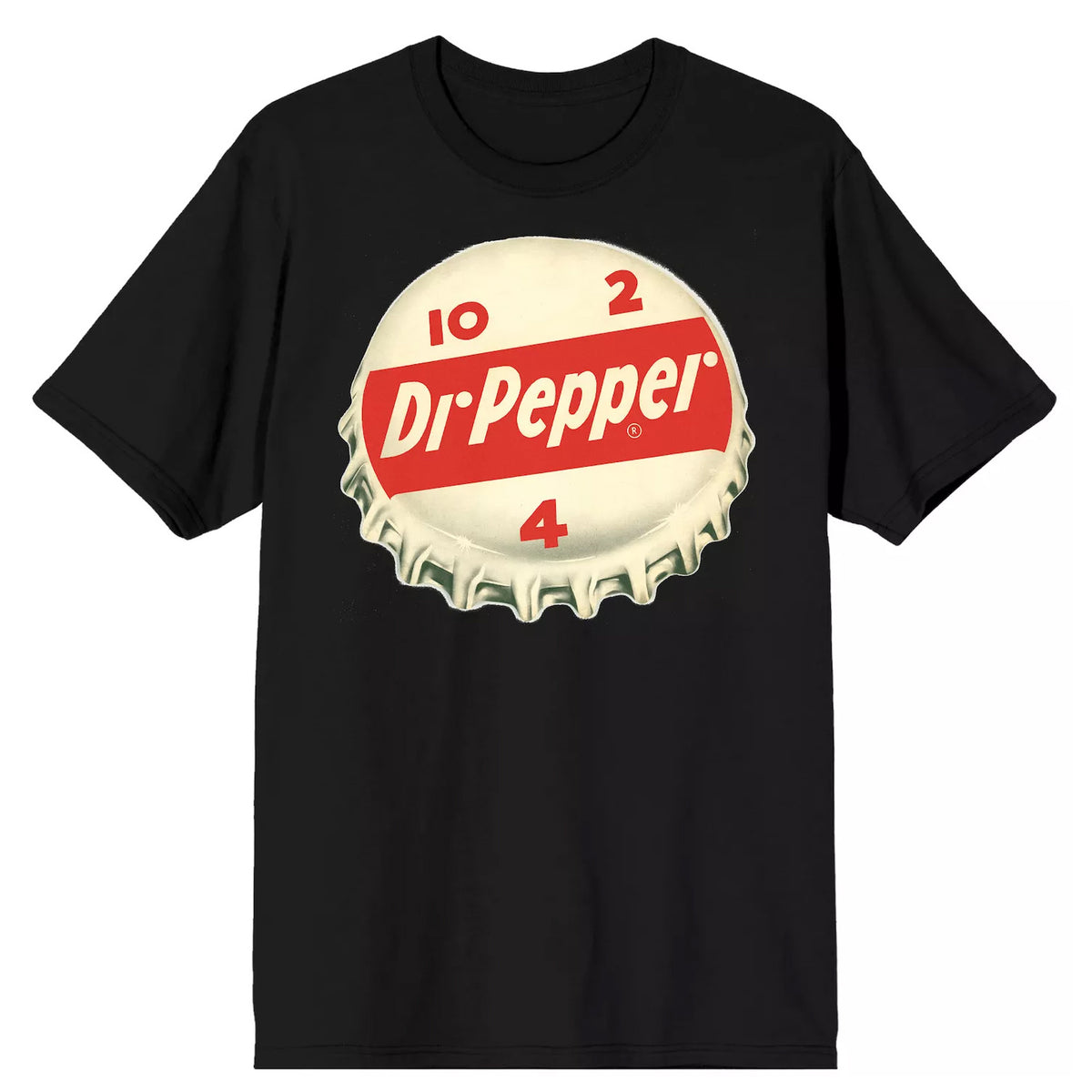 Dr. Pepper T-Shirt Men's Bottle Cap Graphic Print Design Tee