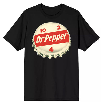 Dr. Pepper T-Shirt Men's Bottle Cap Graphic Print Design Tee