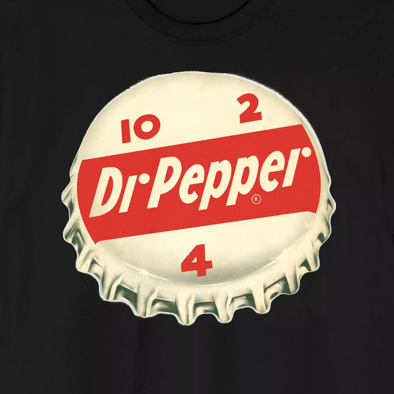 Dr. Pepper T-Shirt Men's Bottle Cap Graphic Print Design Tee