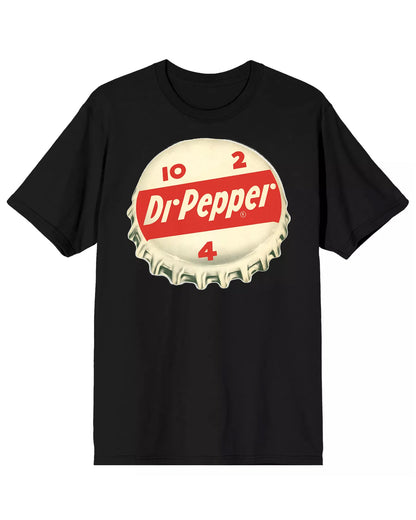 Dr. Pepper T-Shirt Men's Bottle Cap Graphic Print Design Tee