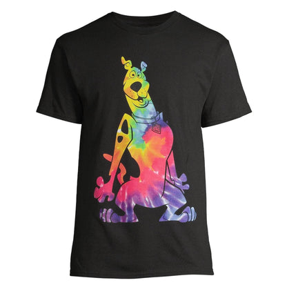 Scooby-Doo Shirt Men's Tie-Dye Character Fill Large Graphic Print T-Shirt