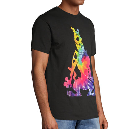 Scooby-Doo Shirt Men's Tie-Dye Character Fill Large Graphic Print T-Shirt