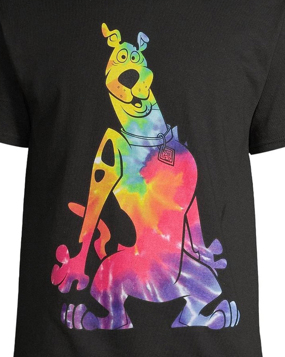 Scooby-Doo Shirt Men's Tie-Dye Character Fill Large Graphic Print T-Shirt