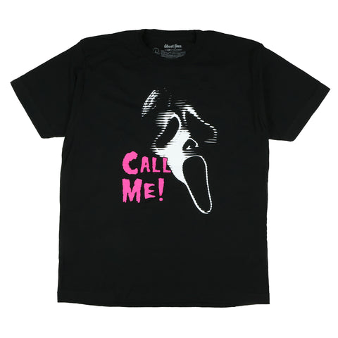 Ghost Face T-Shirt Men’s Glitch Mask Call Me Graphic Print Crewneck T-Shirt