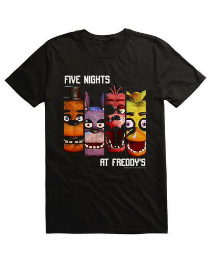 Five Nights At Freddy's T-Shirt Men's Character Columns Horror Game Tee