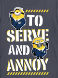 Minions T-Shirt Boy's To Serve and Annoy Bob Stuart Short Sleeve Top