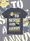 Minions T-Shirt Boy's To Serve and Annoy Bob Stuart Short Sleeve Top