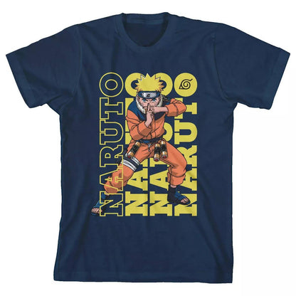 Naruto T-Shirt Boys' Naruto Uzumaki Repeating Character Design Tee