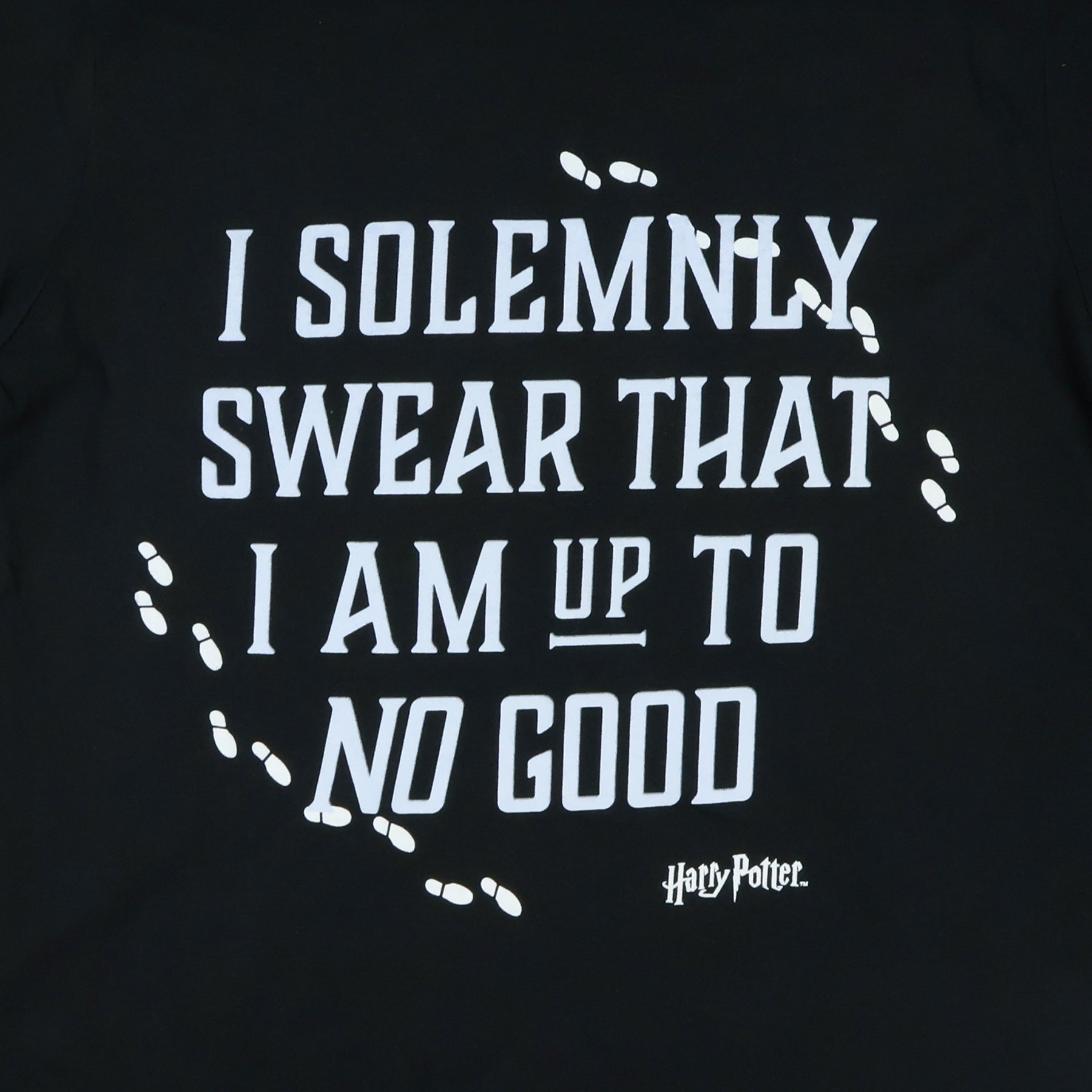 Harry Potter T-Shirt Boys' Solemnly Swear Foot Print Design Tee