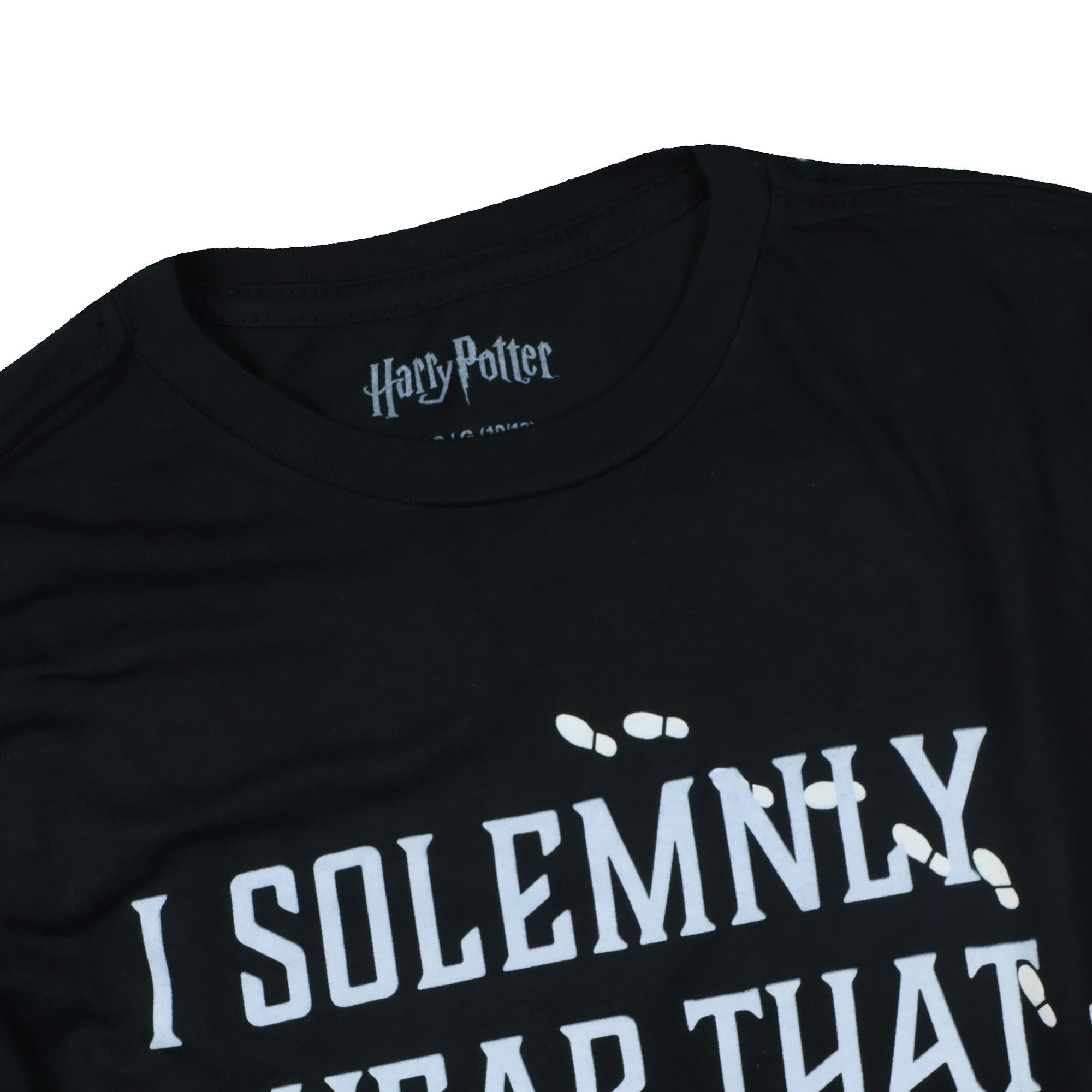 Harry Potter T-Shirt Boys' Solemnly Swear Foot Print Design Tee