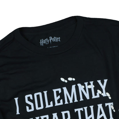 Harry Potter T-Shirt Boys' Solemnly Swear Foot Print Design Tee