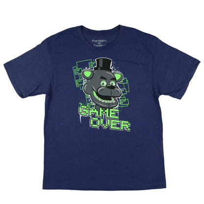 Five Nights At Freddy's T-Shirt Neon Game Over Design Tee