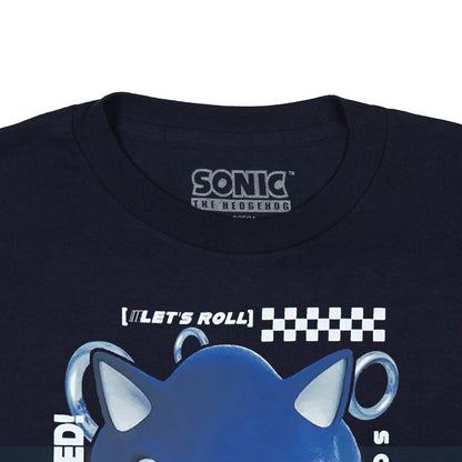 Sonic The Hedgehog Shirt Big Boy's Let's Roll Short Sleeve Graphic Tee