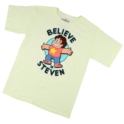 Steven Universe Shirt Big Boy's Believe In Steven Short Sleeve Graphic Top