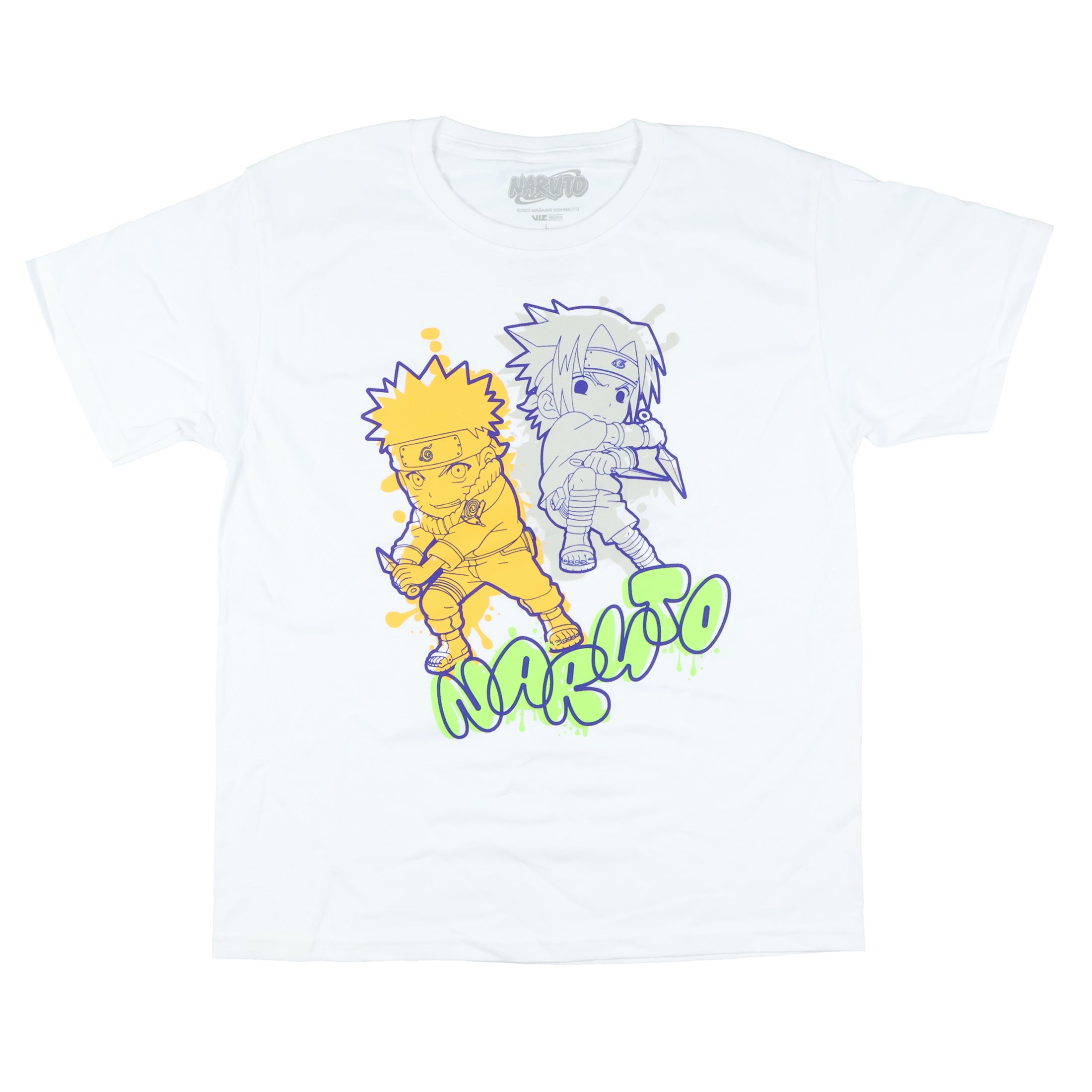 Naruto T-Shirt Boys' Character Sketch Design Short Sleeve Top