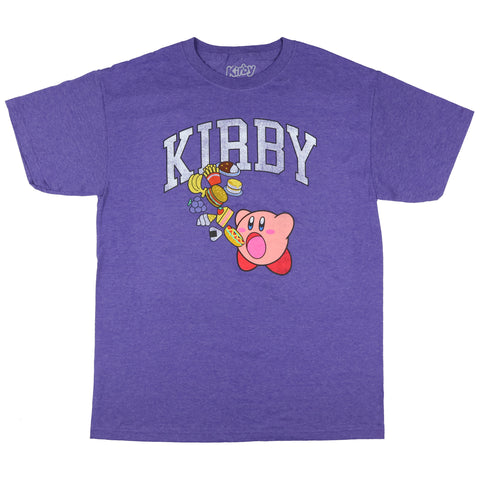 Kirby T-Shirt Snack Time Distressed Character Print Design Tee