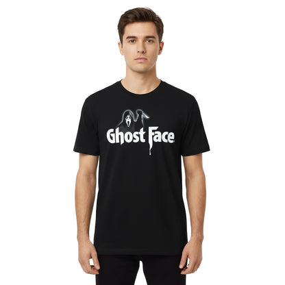 Scream Ghost Face T-Shirt Men's Logo Character Design Short Sleeve Tee