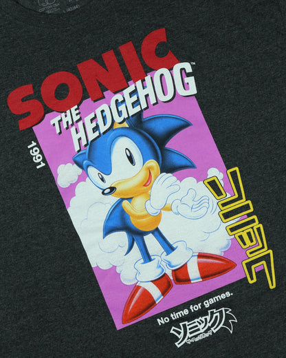 Sonic The Hedgehog T-Shirt Men's No Time For Games Graphic Print Tee