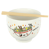 Maruchan Ramen Noodle Kawaii Bundle Bowl Spoon Chopsticks & Chopstick Holder Set