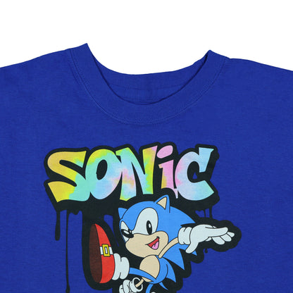 Sonic The Hedgehog Boys' T-shirt Power Kick Design Graphic Print Tee