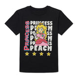 Super Mario T-Shirt Girls' Princess Peach Repeating Design Tee