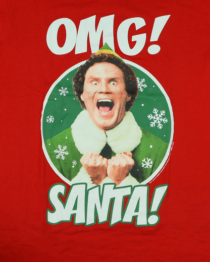 Elf The Movie T-Shirt Men's Buddy OMG Santa! Novelty Holiday-Inspired Tee