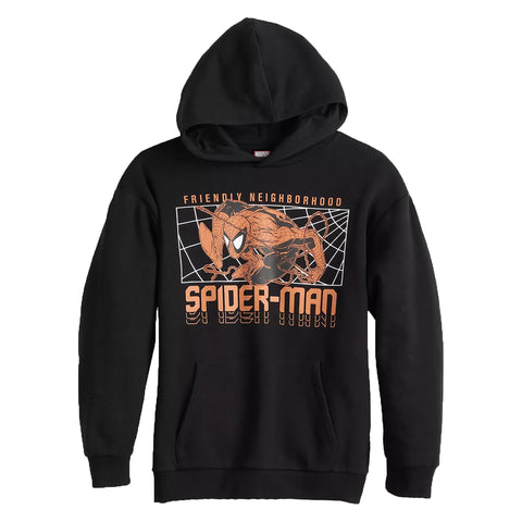 Spider-Man Hoodie Boy's Friendly Neighborhood Spider-Man Hooded Sweatshirt