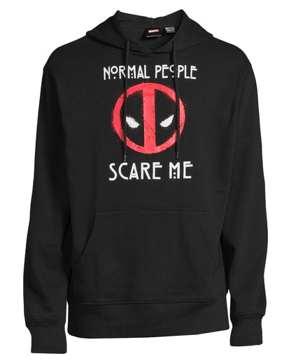 Marvel Deadpool Hoodie Men's Normal People Scare Me Long Sleeve Sweatshirt