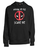 Marvel Deadpool Hoodie Men's Normal People Scare Me Long Sleeve Sweatshirt