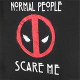 Marvel Deadpool Hoodie Men's Normal People Scare Me Long Sleeve Sweatshirt