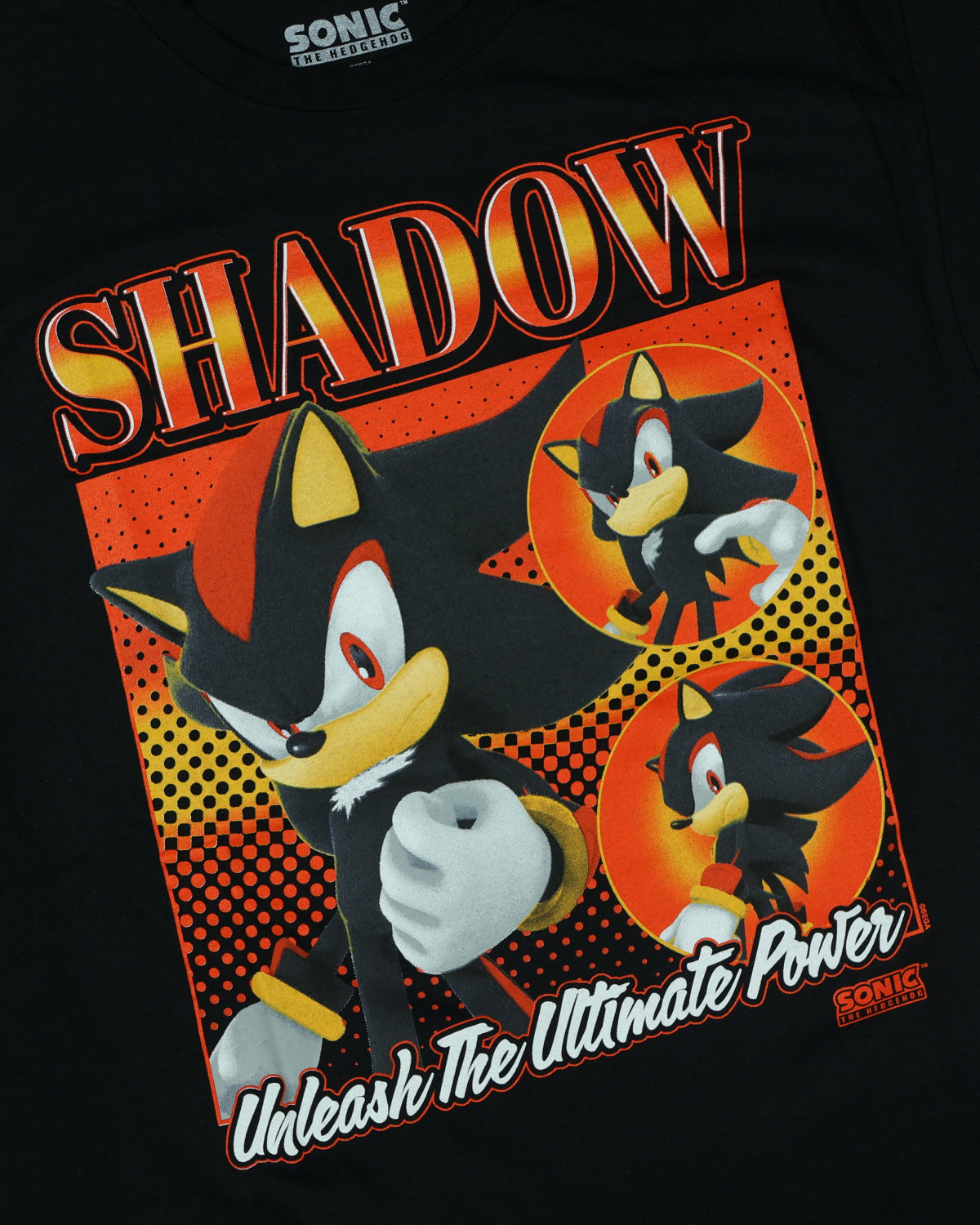 Sonic The Hedgehog T-Shirt Men's Shadow Ultimate Power Short Sleeve Top