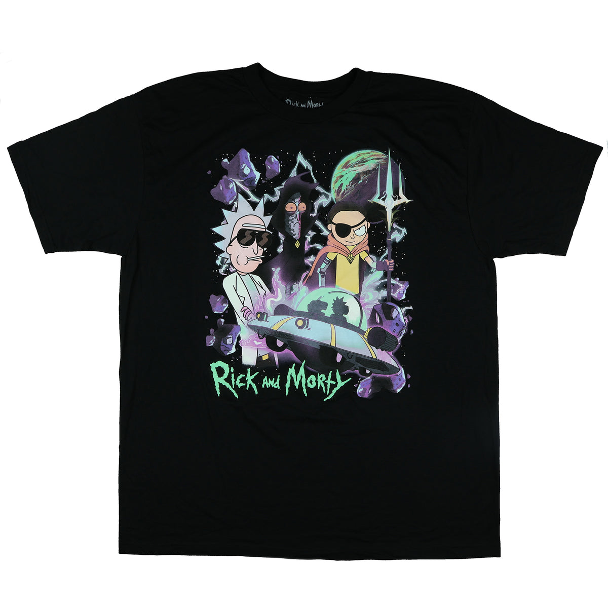Rick and Morty T-Shirt Men's Space Cruiser Cosmic Adventure Tee